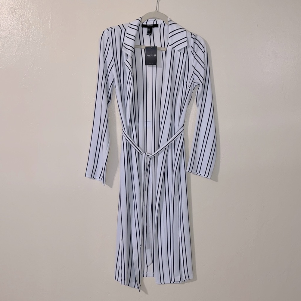 Forever 21 Stripe Jacket Coverup